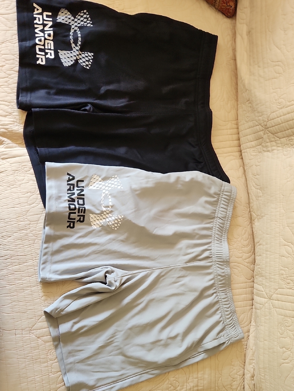 Under Armour Kids Athletic Shorts - Black & Light Gray